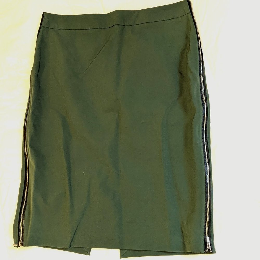 Zara zipper midi pencil skirt